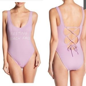 Bikini Lab Graphic One Piece Swimsuit Small